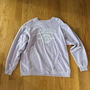 Hollister Lavender California Crewneck Sweatshirt